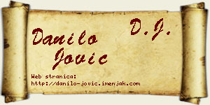 Danilo Jović vizit kartica